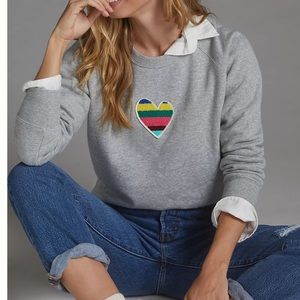 NWT Anthropologie x Kerri Rosenthal Heart Sweatshirt